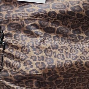 NWT FAUX SUEDE ANIMAL PRINT SKIRT